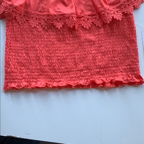 ORANGE KISS Smocked Ruffle Off Shoulder Top - Picture 4 of 11